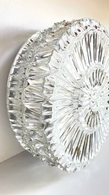 Semi-crystal ceiling lamp design german vintage