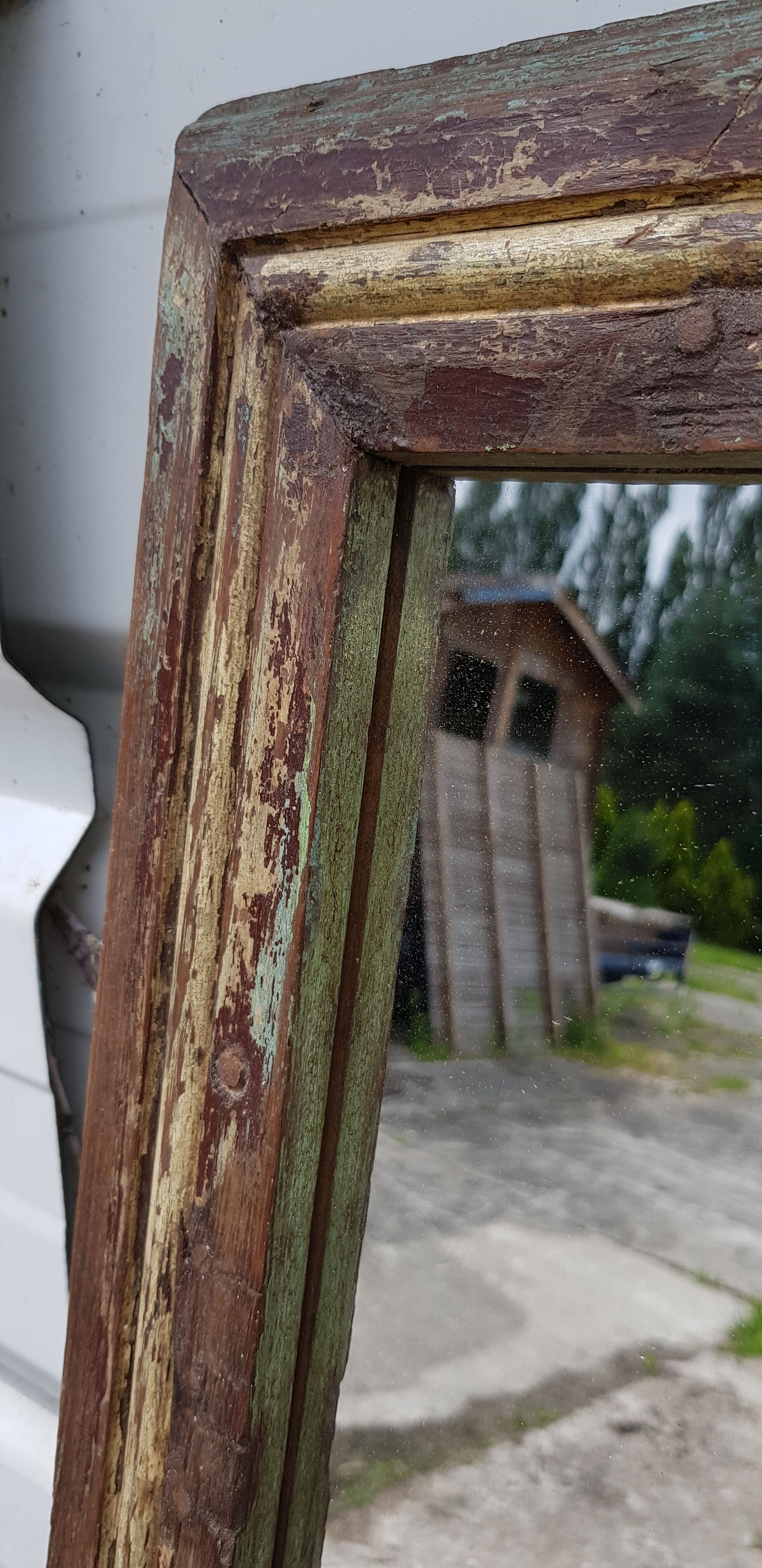 Old Burmese teak mirror