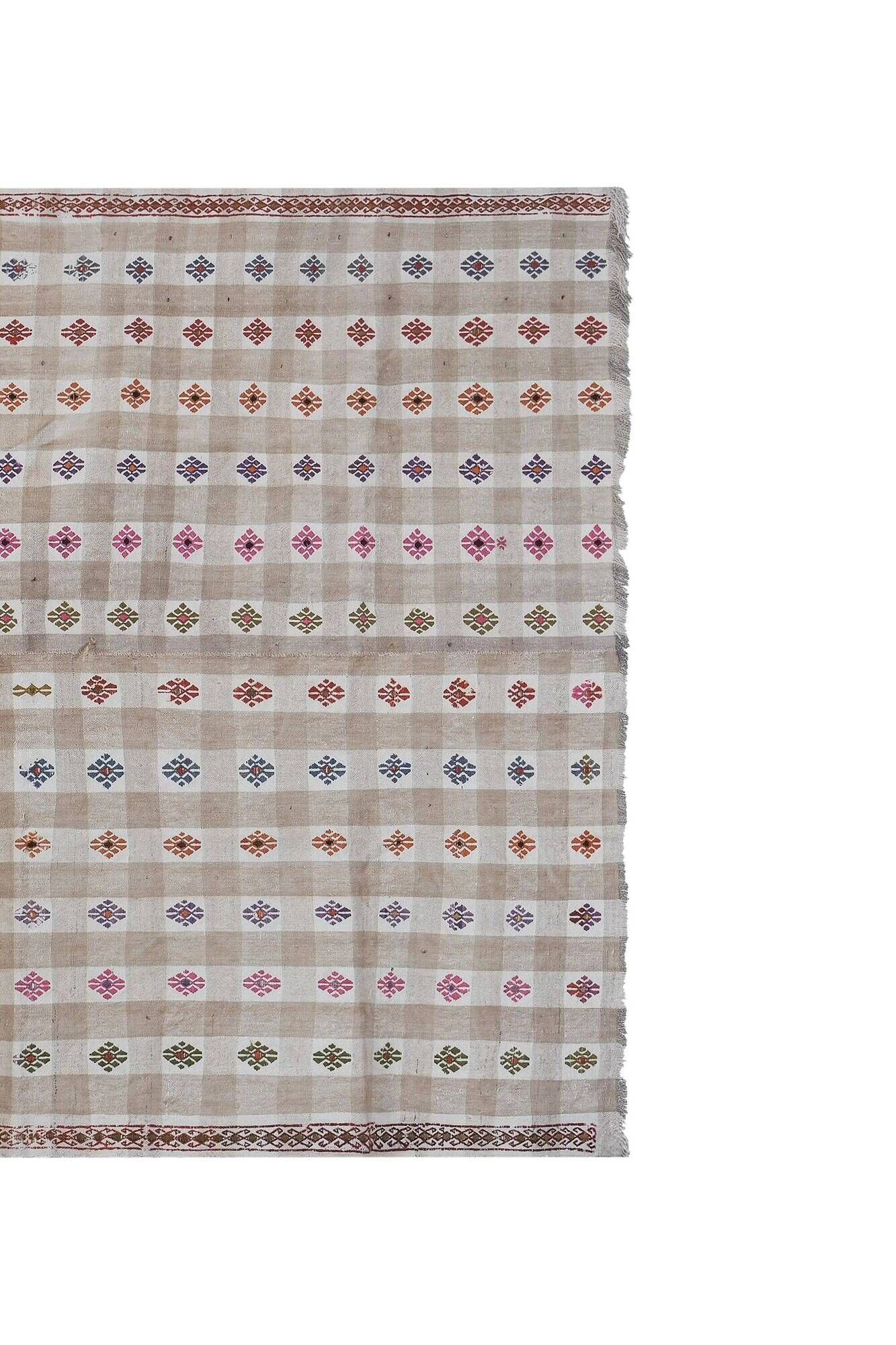 Vintage Turkish kilim handwoven 183x250 cm
