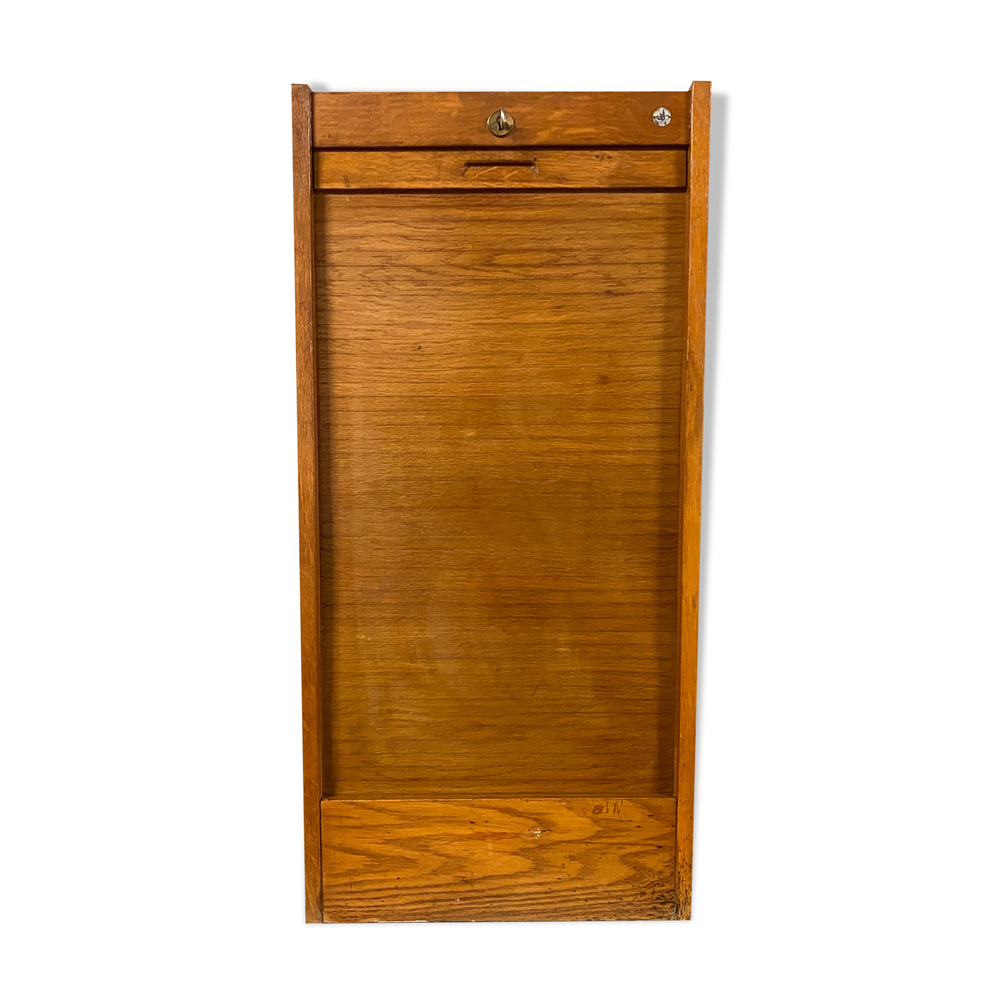 industrial furniture notary binder has vintage J-B curtain 1960S