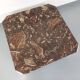 Vintage square coffee table in marble and chrome metal from the 70s