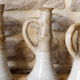 Set of 4 stoneware candle holders Pierre Lion - Puisaye
