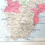 Carte Afrique ancienne 43x43cm de 1950