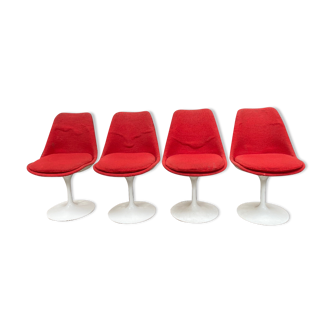 Suite of 4 tulip chairs by Eero Saarinen for Knoll, 1970
