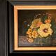 Romantic painting Oil on canvas signed still life Flemish style 19th century