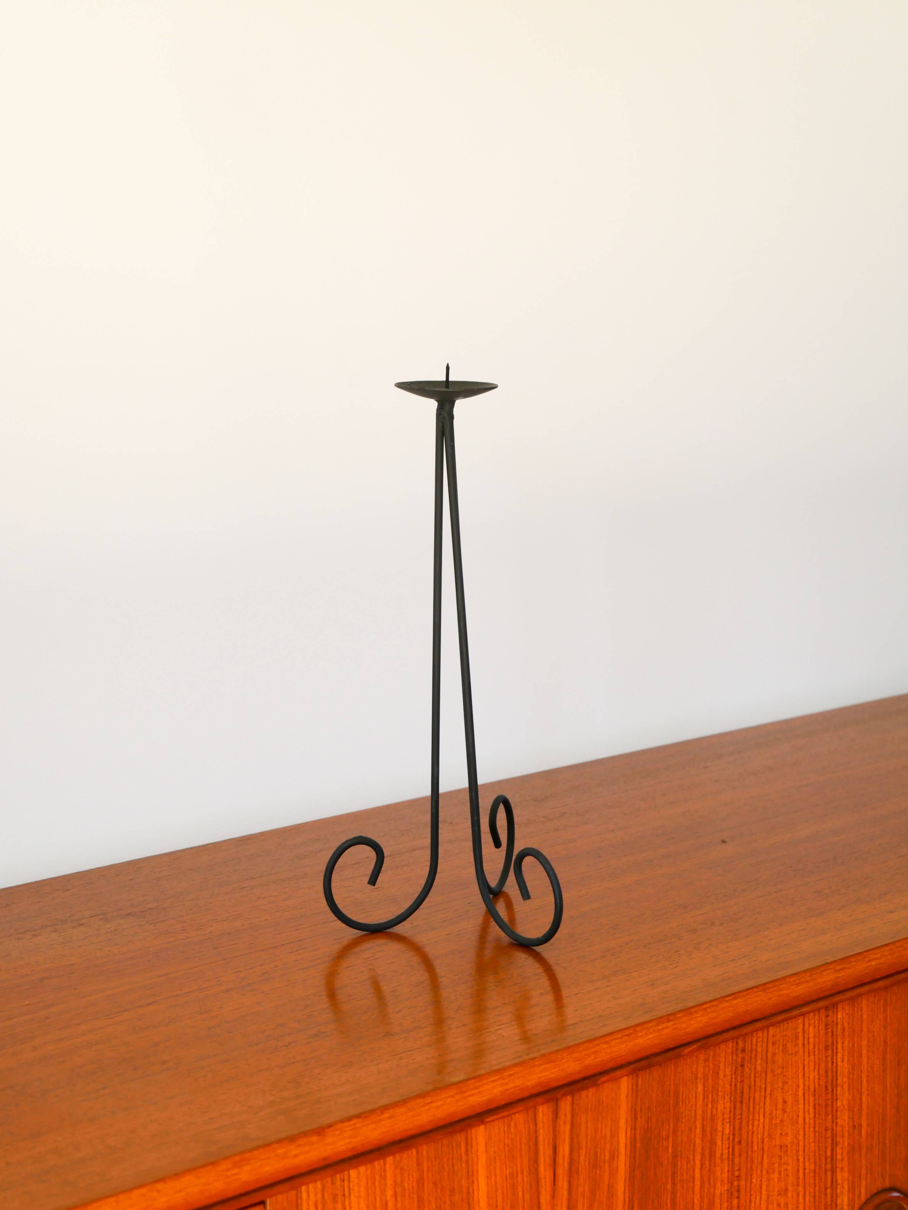 Black iron tripod chandelier, Brutalist, 1970 - 34 cm
