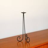 Black iron tripod chandelier, Brutalist, 1970 - 34 cm