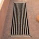 Handmade traditional Beni Ouarain carpet, white and black, 75/300.