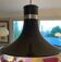 Brown lacquered metal pendant lamp