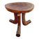 Tribal stool with brass details, Southern Ethiopia, early 20th century.