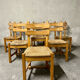 6 brutalist dining chairs