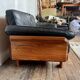 Canape seltz orme et cuir design 1960