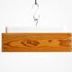 Beautiful 1970s square ceiling lamp made of pine wood by Alda Sweden