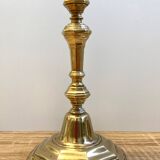 Ancien Bougeoir Chandelier Flambeau Époque Louis XV Bronze Massif Doré