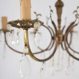 Six-light crystal chandelier