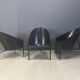 Ensemble de 3 chaises vintage Pratfall par Philippe Starck pour Driade, 1982