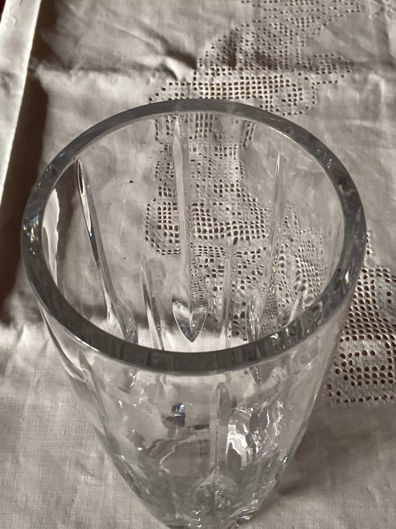 Vase en cristal, années 60