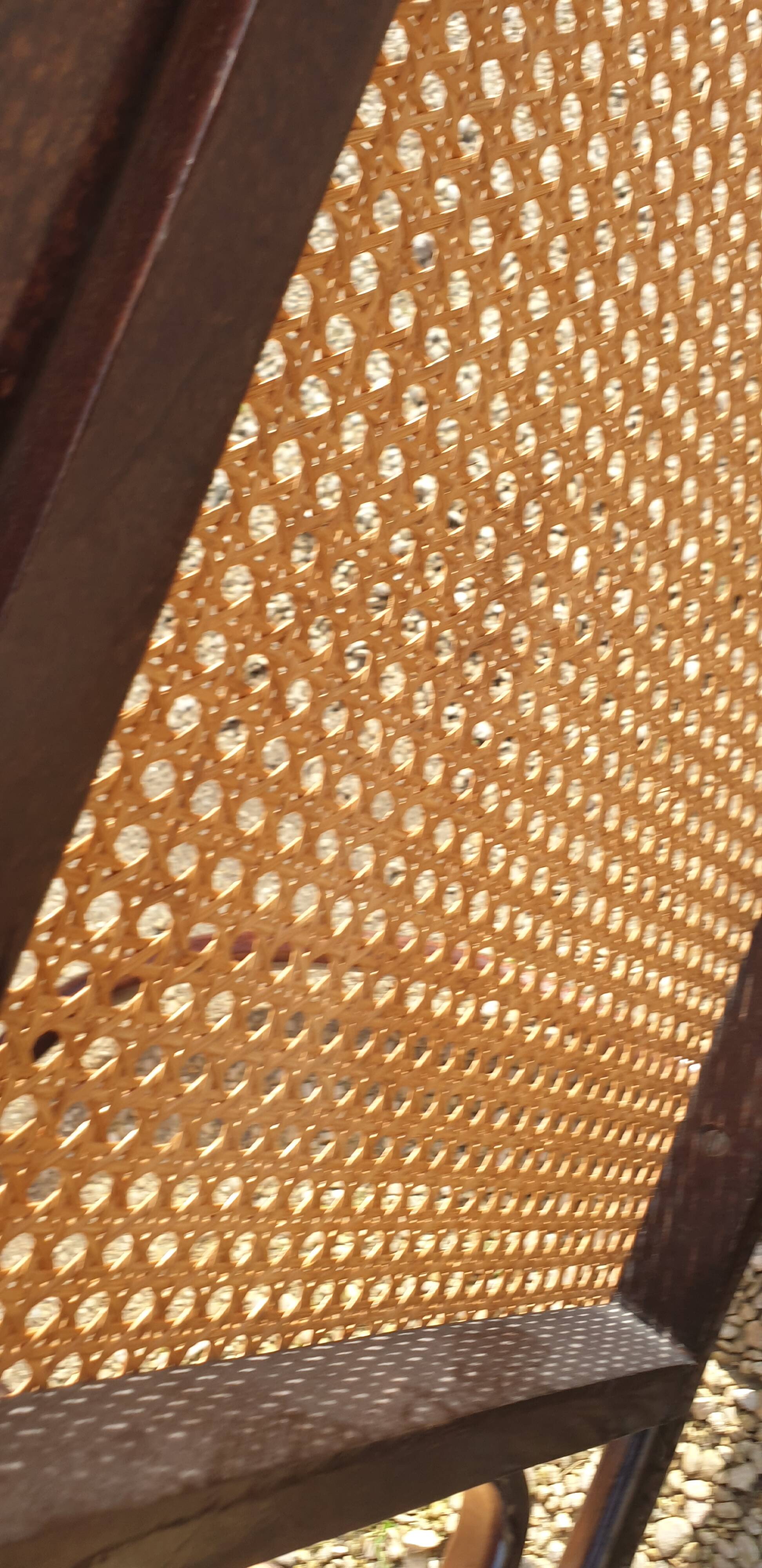 Rocking chair wood and canage seventies