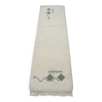 Vintage traditional Tunisian Berber hallway rug - Wool runner