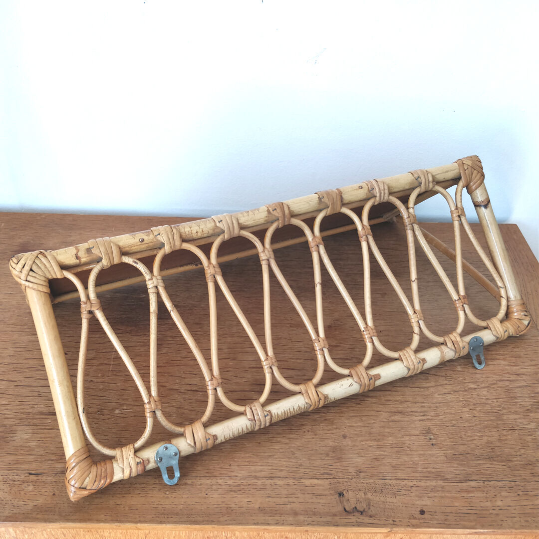 Rattan shelf from the 1960