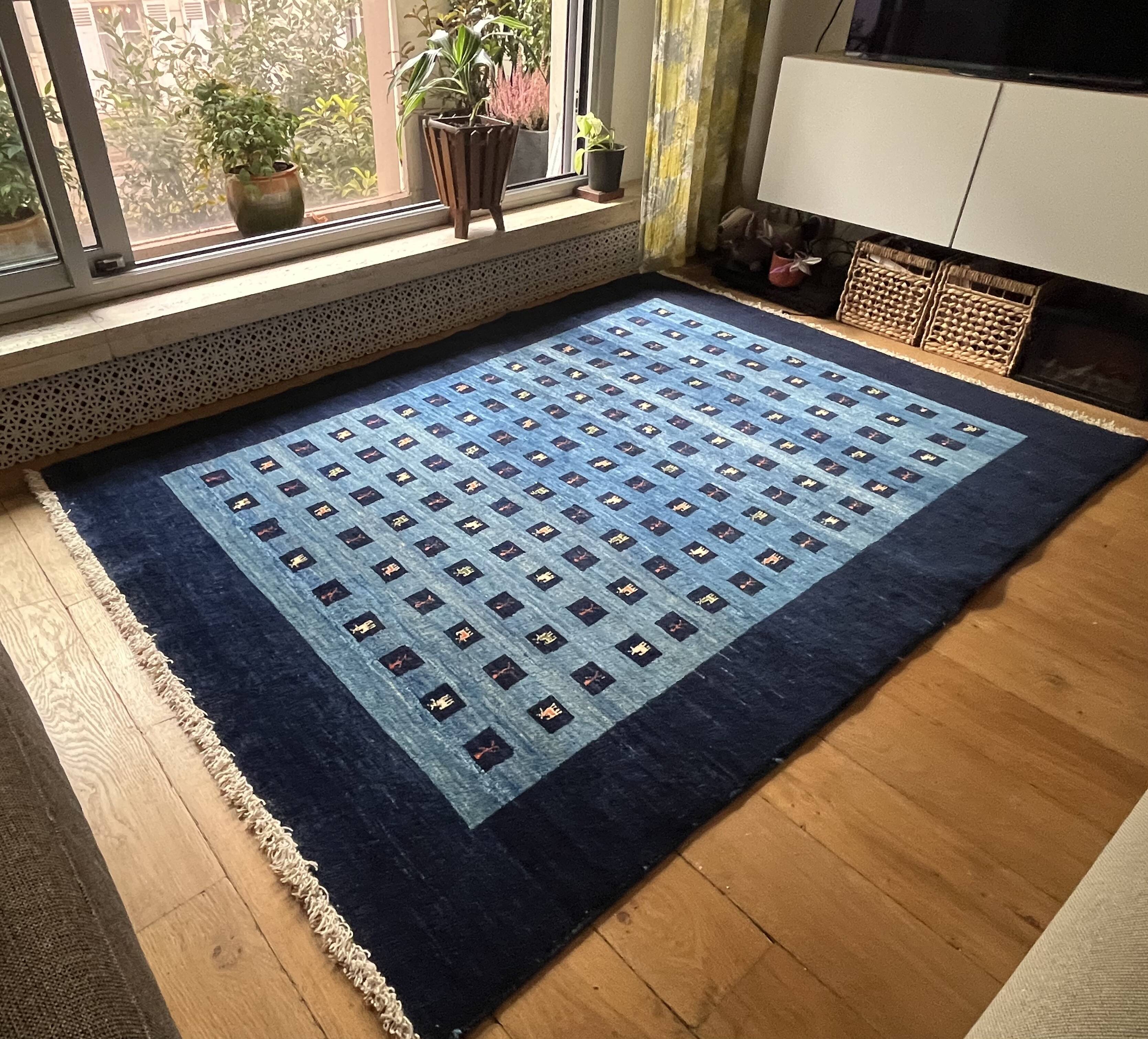 Tapis Gabeh Iran - Artisanal- 100% laine- Excellent état
