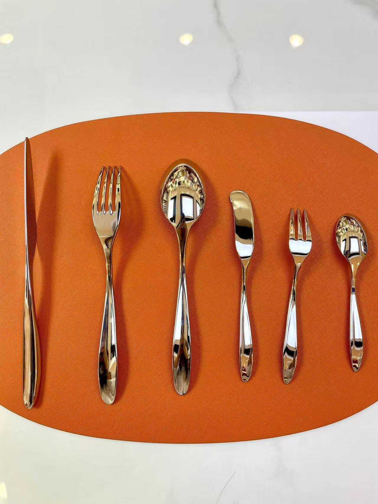 Hermès attelage flatware set – complete 6-piece set