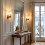 Murano Glass Wall Lamps attributed to Ercole Barovier, Italy, 1940s, Set of 2