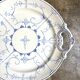 Round earthenware plate by Boch La Louvière in blue glazed earthenware, "Copenhagen" service - 1920s-30s.