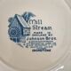 Eight English hollow plates Johnson Bros "Mill Stream"