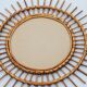 Sun mirror of the 50s in rattan