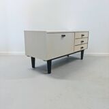 Vintage white wooden TV cabinet / Sideboard