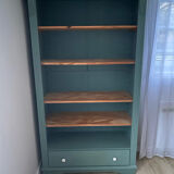 Solid wood green library