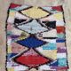 Moroccan carpet Boucherouite colored - 137 x 154 cm