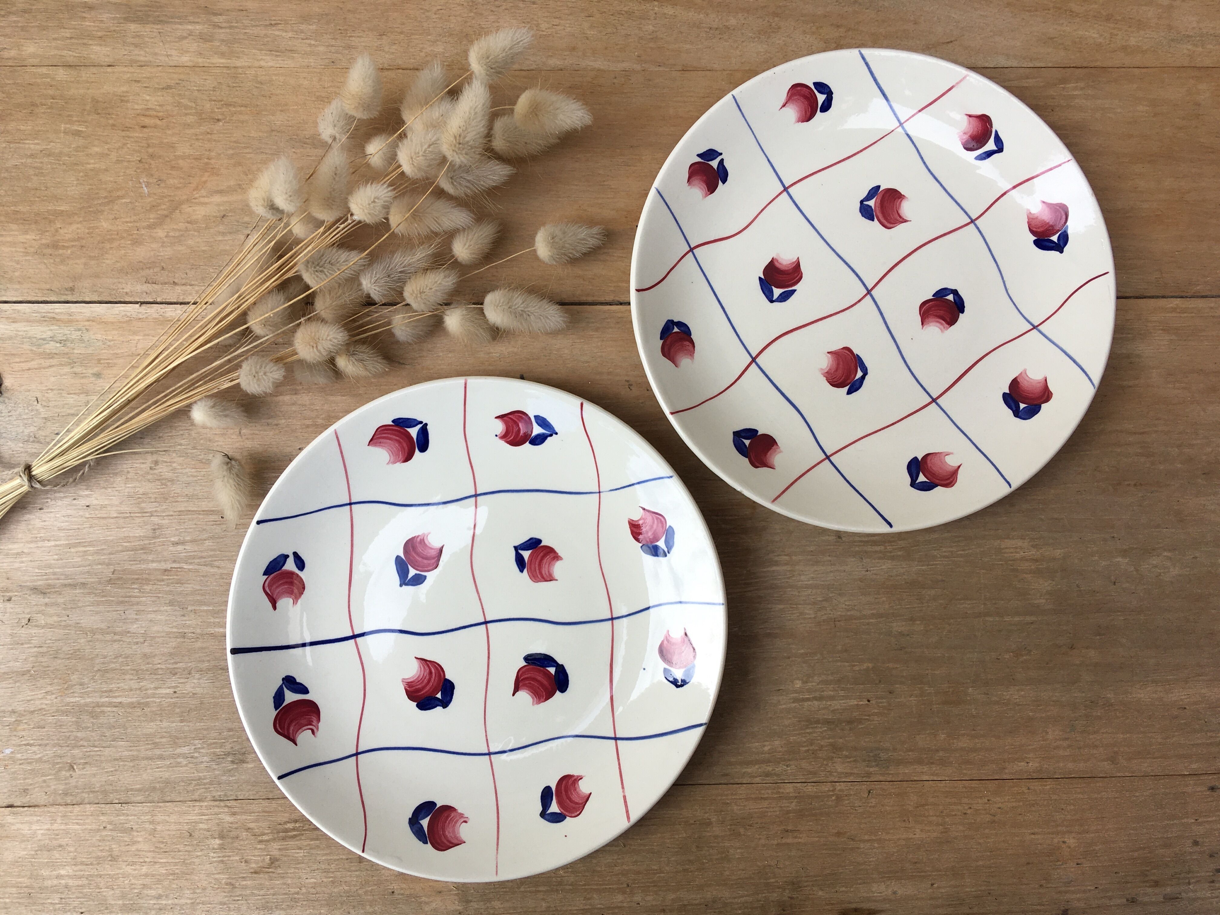 Flowery dessert plates Gien