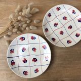 Flowery dessert plates Gien