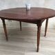 Large table round in rabats in vintage massive oak