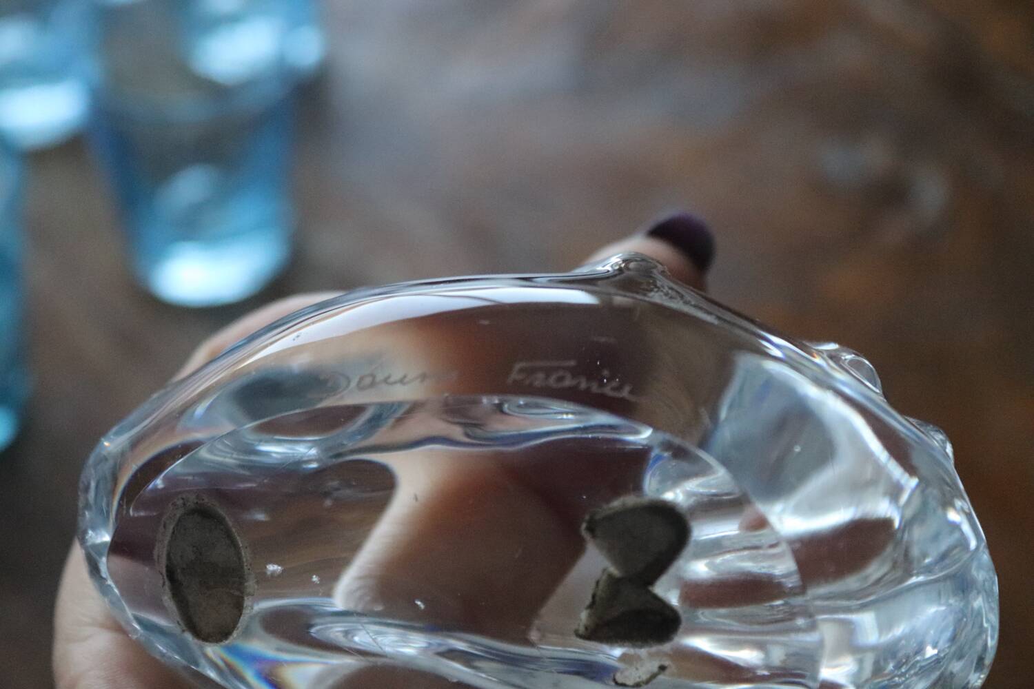 Crystal hand sculpture – Daum France paperweight