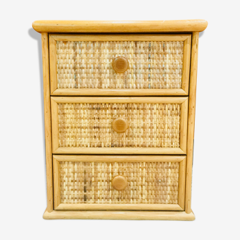 Rattan bedside table