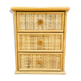 Rattan bedside table