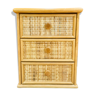 Rattan bedside table