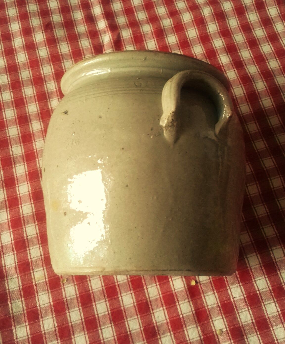 Earth Bender sandstone Vernisse two handles Deco Vase kitchen storage pot