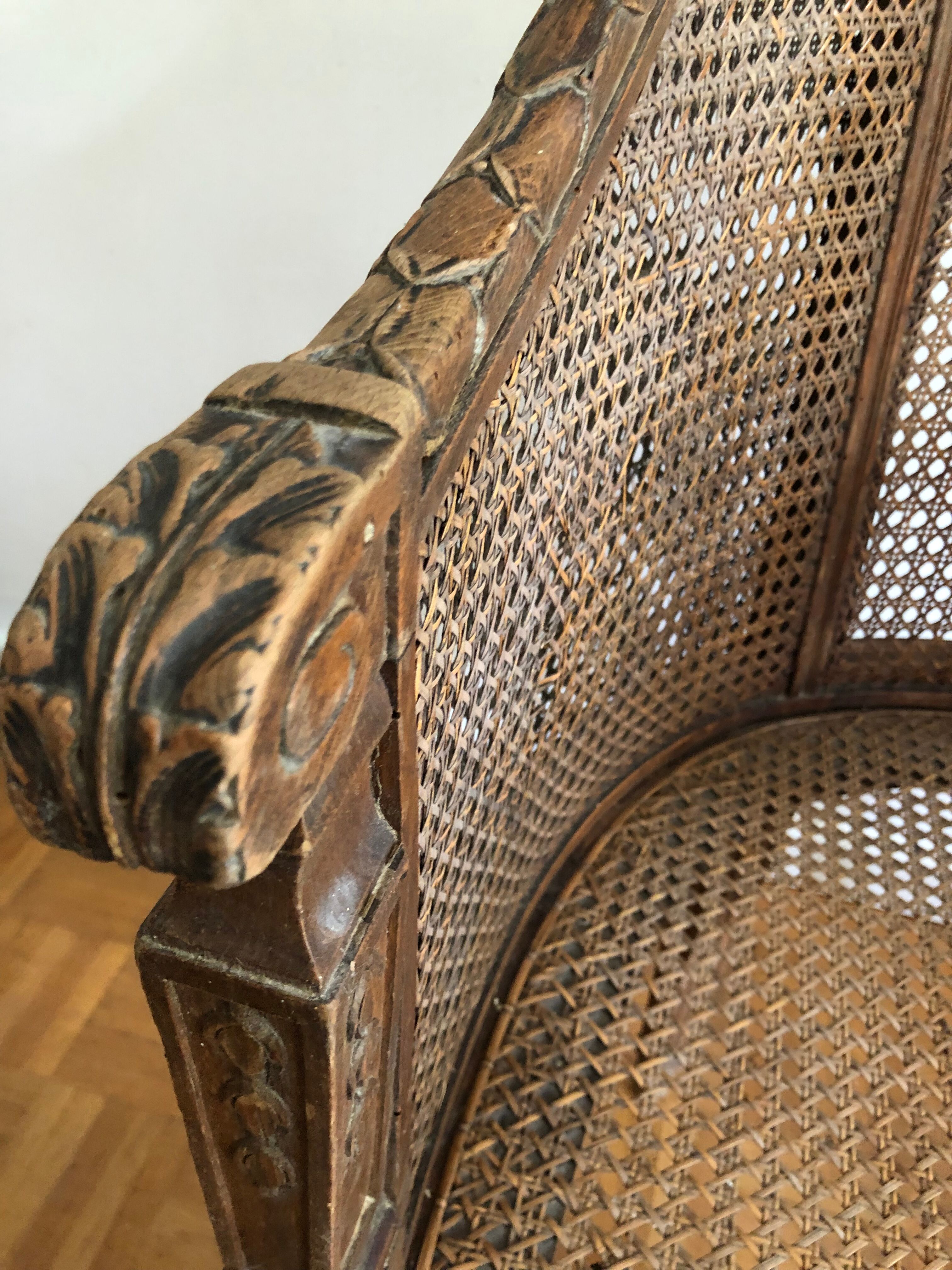 Louis XVI canned armchair