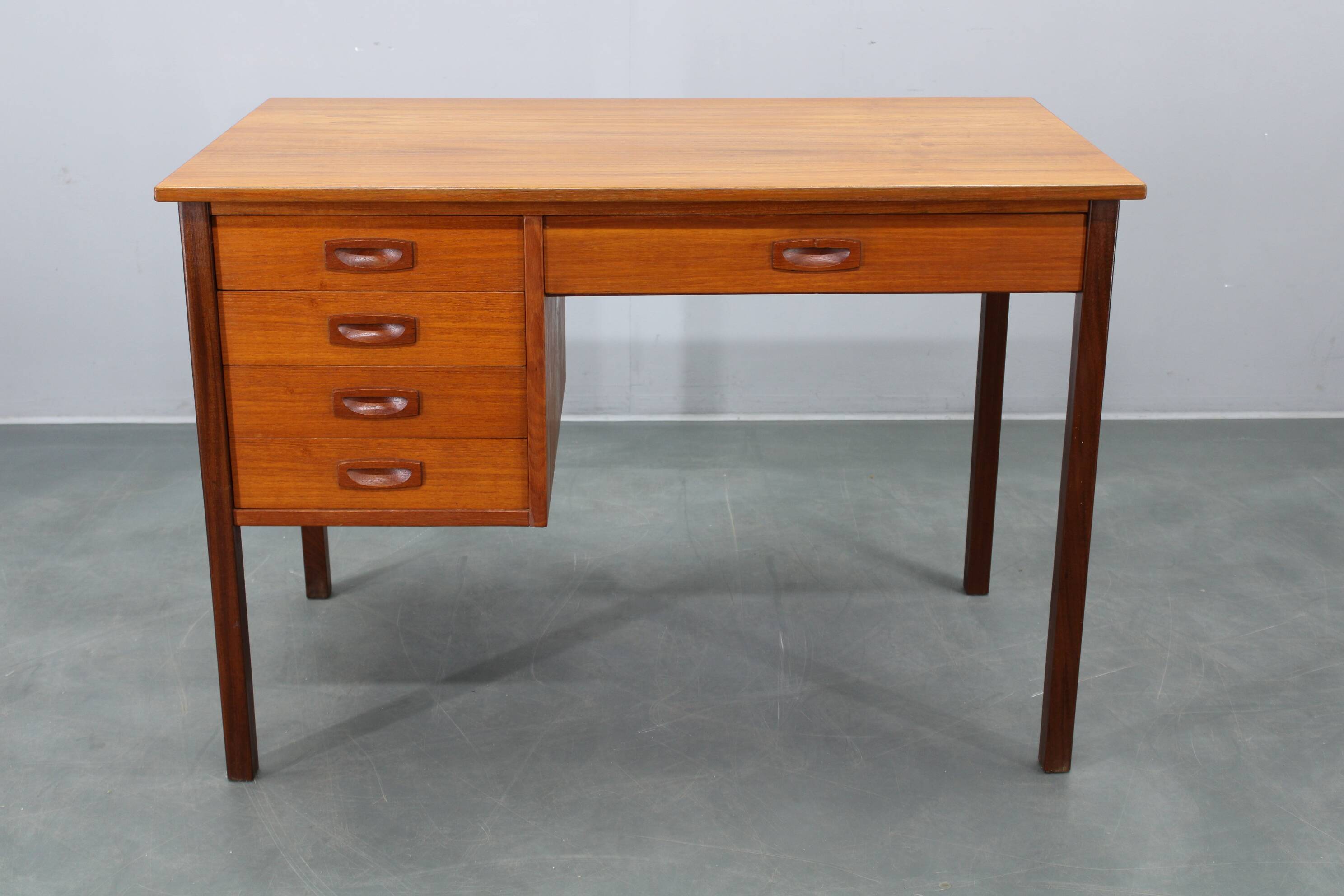 Mid-century Danish freestanding teak writing desk