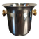 Elizabeth champagne bucket, SAF Inox, 18/10 stainless steel and Zecchino gold, 1970.