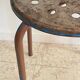 Tabouret industriel acier patiné vintage