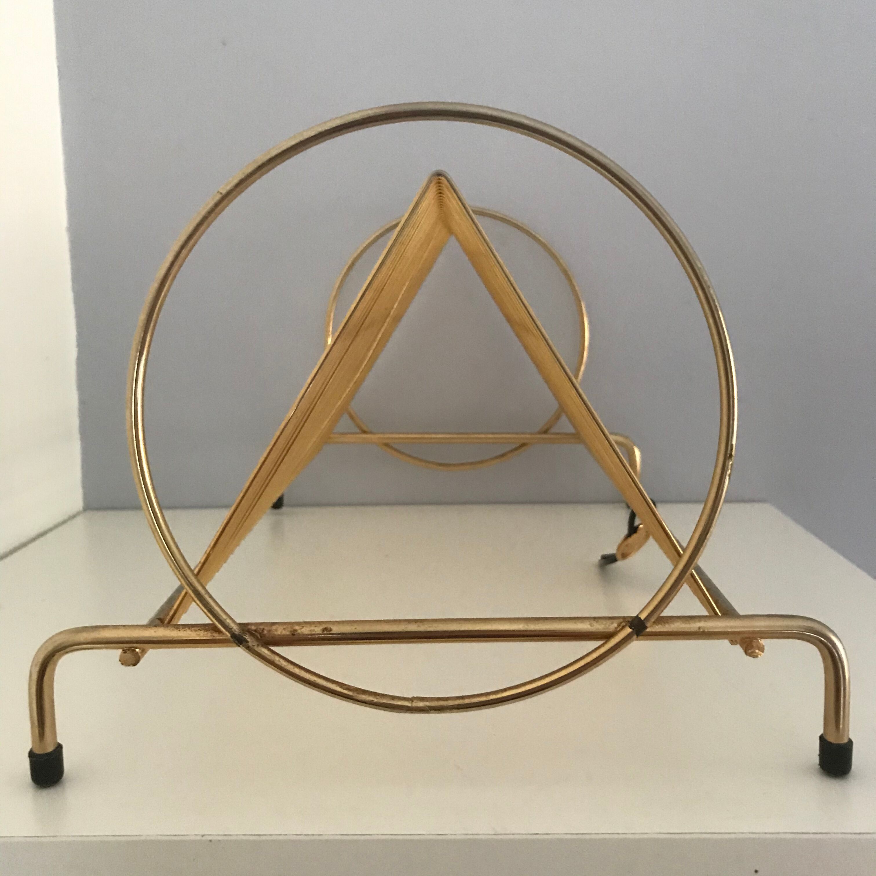 Gold vinyl record holder