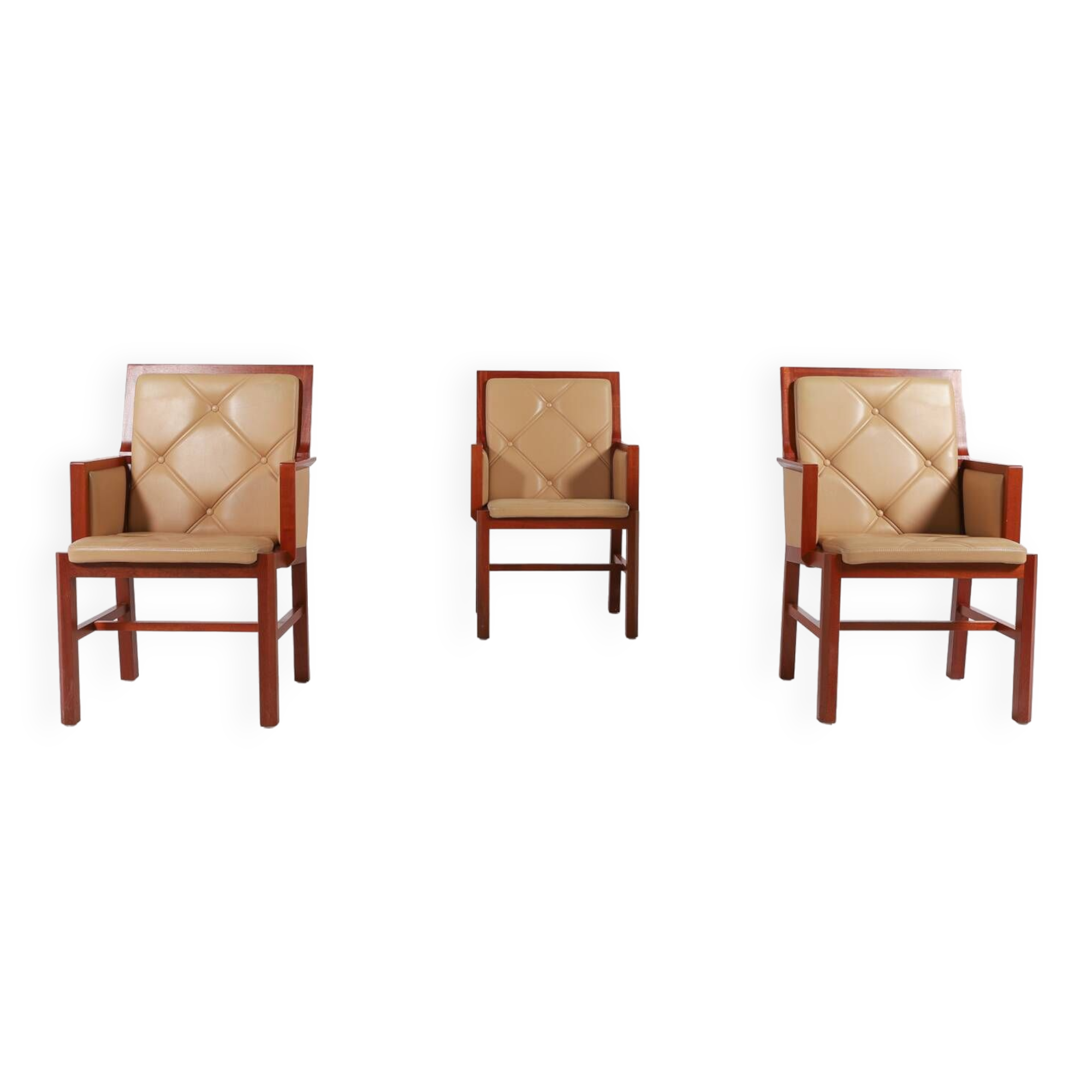 Ensemble de 3 fauteuils Bernt Andersson de Skandi-Form, Suède 1980