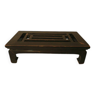 Antique Chinese low table with horse-hoof feet, 1910