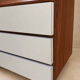 Vintage rosewood and brushed aluminium chest of drawers