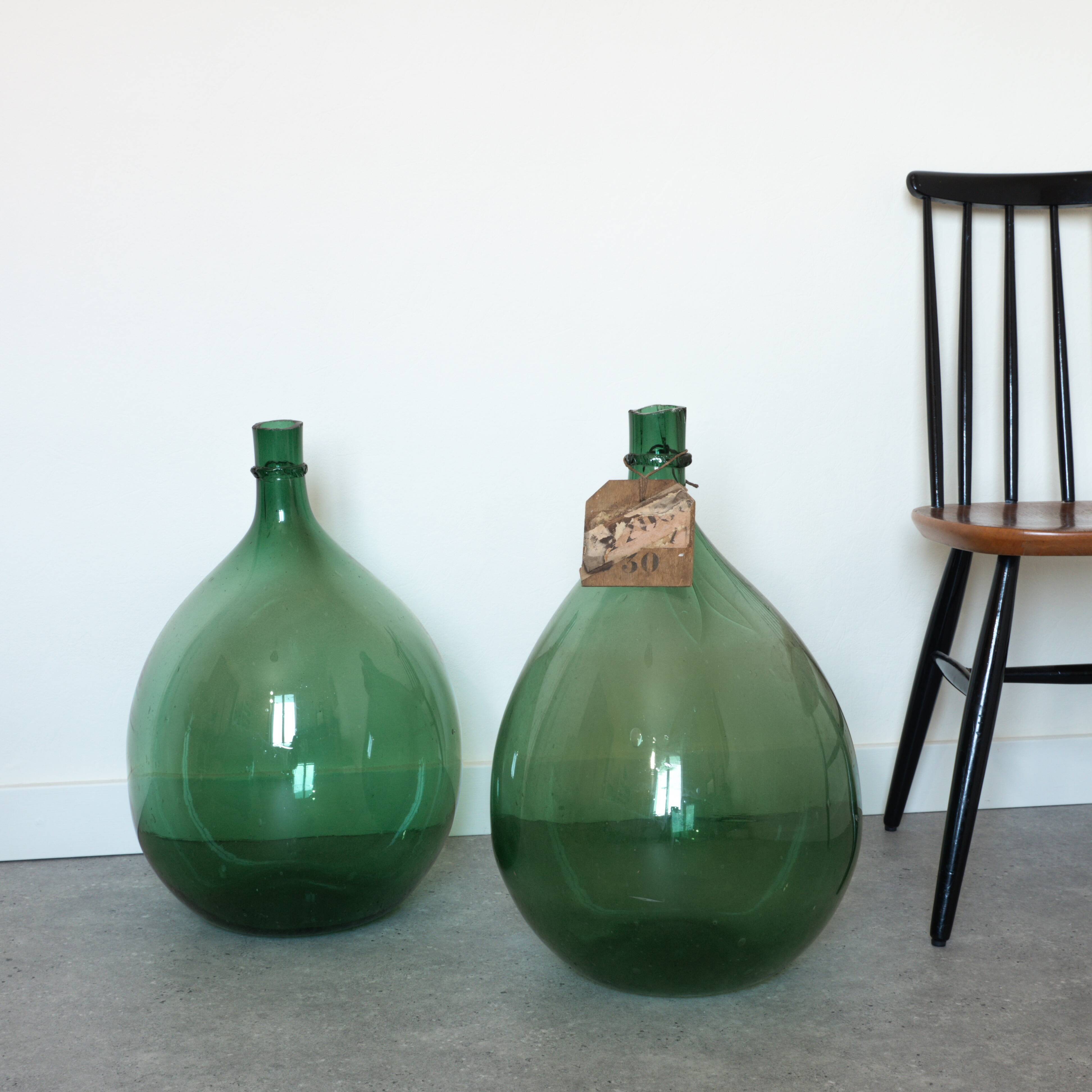 Pair of demijohns of 30 L